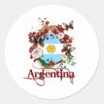 Butterfly Argentina Round Sticker