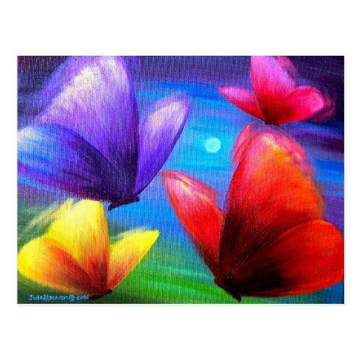 Butterfly Art Painting - Multi Post Cards