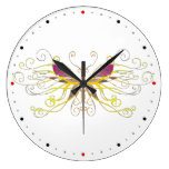 Butterfly Art Round Clock