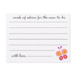 Butterfly -Baby Shower Advice Cards Postcard