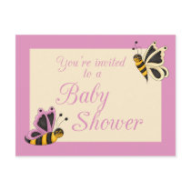 Butterfly Baby Shower Invitation Postcard