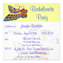 Butterfly Bachelorette Invitations