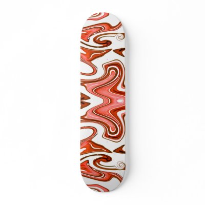 Butterfly Bat in Reds and Black Skateboard by TrevorStar