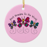 Butterfly Best Grandma Ornament
