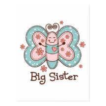 Butterfly Big Sister Postcards