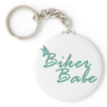 Butterfly Biker Babe Keychain