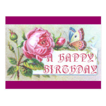 Butterfly Birthday Card Post Card