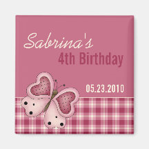 Butterfly · Birthday Invitation Magnet