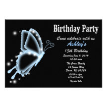 Butterfly Birthday Party Invitation