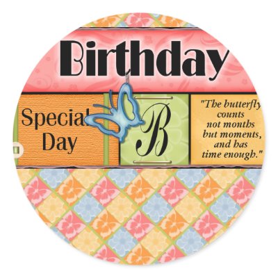 Butterfly Birthday Wishes Stickers by cutespot