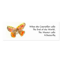 Butterfly Bookmark Business Card Template