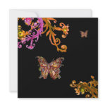 BUTTERFLY , bright pink yellow black