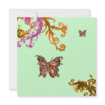 BUTTERFLY , bright pink yellow green
