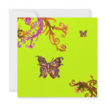 BUTTERFLY , bright pink yellow green