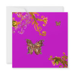 BUTTERFLY , bright pink yellow purple violet