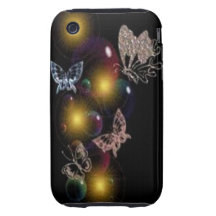 Butterfly bubbles iPhone 3 tough covers