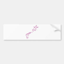 BUTTERFLY BULLETS (PINK) BUMPER STICKERS