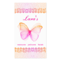 Butterfly Business Card Makeup Artist Salon Spa