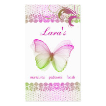 Butterfly Business Card Makeup Artist Salon Spa PG