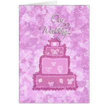 Butterfly Cake Wedding Cards