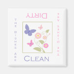 Butterfly Clean or Dirty DIshwasher Magnet
