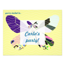butterfly colours personalized invite