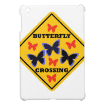 Butterfly Crossing Street Sign iPad Mini Cases