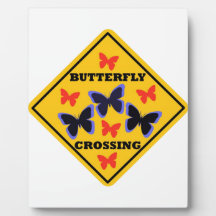 Butterfly Crossing Street Sign Plaque