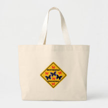 Butterfly Crossing Street Sign Tote Bag