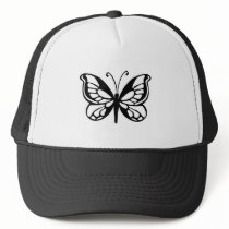 butterfly design mesh hat