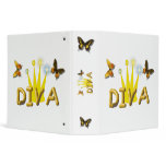 Butterfly Diva 3 Ring Binder