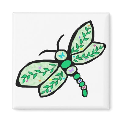 Butterfly Dragonfly magnet by marcya7