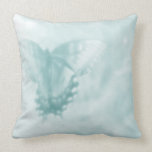 Butterfly Dreams - Aqua Throw Pillows