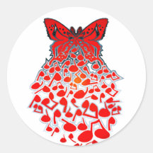 Butterfly_Effect Round Stickers