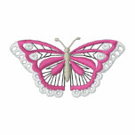 Butterfly embroidered women's t-shirt