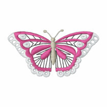 Butterfly embroidered women's t-shirt