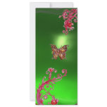 BUTTERFLY EMERALD ,green bright red pink violet