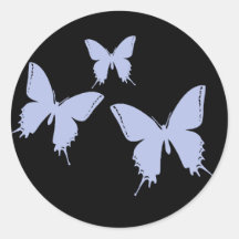 Butterfly Envelope Enclosure Round Sticker
