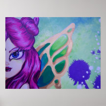 Butterfly Fairy  Fantasy Art Print