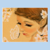 Butterfly Fairy kisses Postcard postcards