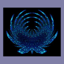 Butterfly Feathers blue posters