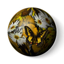 Butterfly Floral Pinback Buttons
