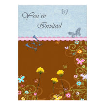 Butterfly Flower You're Invited
