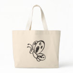 Butterfly Flying in Black and White Sketch Canvas Bag