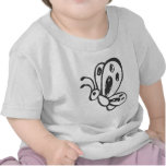 Butterfly Flying in Black and White Sketch T-shirts
