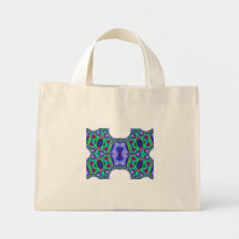 Butterfly fractals striped bag