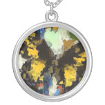 BUTTERFLY GARDEN NL3 Yellow Black Butterfly Design Necklaces