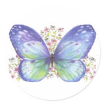 Butterfly Garden Round Stickers