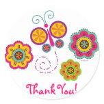 Butterfly Garden Thank You Sticker