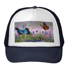 butterfly, Gardening Cap navy Mesh Hat